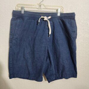 Banana Republic Shorts Mens Large Blue Chambray Jogger Drawstring Casual Summer